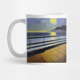 Santa Monica Pier California in Van Gogh's style Mug